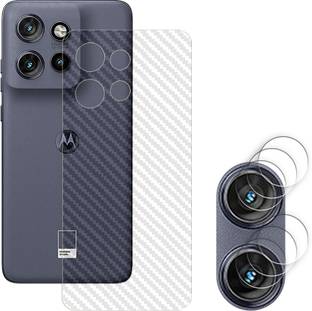 SOMTONE Back Camera Lens Glass Protector for Motorola Edge 50 Neo 5G (CAMERA LENS PROTECTOR WITH 1 BACK CARBON FIBER SKIN)