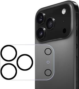 MOBCART Back Camera Lens Glass Protector, Camera Lens Ring Guard Protector for iPhone 17 Pro – Transparent Full Camera Lens Protector, 9H Tempered Glass