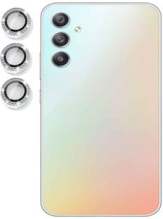 ankSONline Back Camera Lens Ring Guard Protector for Samsung Galaxy M34 5G, 9H Tempered Glass Diamond Shape