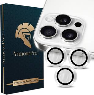 ArmourPro Back Camera Lens Ring Guard Protector for Apple iPhone 16 Pro Max, iPhone 16 Pro Max, White Camera Ring
