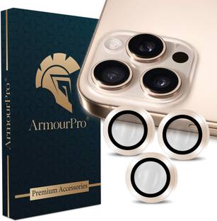 ArmourPro Back Camera Lens Ring Guard Protector for Apple iPhone 16 Pro Max, iPhone 16 Pro Max, Gold Camera Ring