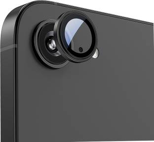 MOBCART Back Camera Lens Glass Protector, Camera Lens Ring Guard Protector for iPhone 16e – 9H Tempered, Scratch-Resistant, Black Ring Camera Lens Protector
