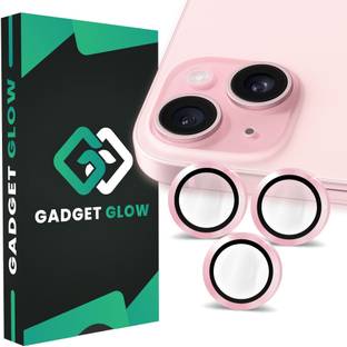 Gadget Glow Back Camera Lens Ring Guard Protector for Apple iPhone 15, Apple iPhone 15 Plus, Pink Camera Ring
