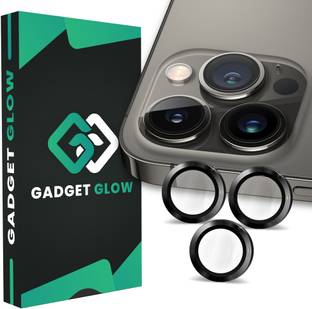 Gadget Glow Back Camera Lens Ring Guard Protector for Apple iPhone 13 Pro Max, Apple iPhone 13 Pro, Black Camera Ring