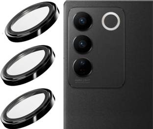 LOOTCASE Back Camera Lens Ring Guard Protector for Vivo V27 Pro,Vivo V27 Alloy Metal Individual Ring - Black