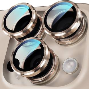 UNIKWORLD Back Camera Lens Ring Guard Protector for iPhone 16 Pro Max, Camera Cover Aluminum Alloy Rings - Desert Titanium