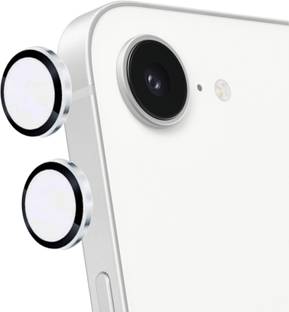 SCRENZO Back Camera Lens Ring Guard Protector for iPhone 16e, Silver Camera Ring For iPhone 16e (Anti-Scratch, Case-Friendly)