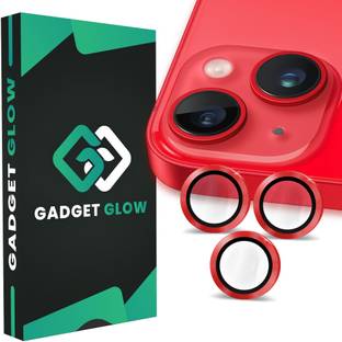 Gadget Glow Back Camera Lens Ring Guard Protector for Apple iPhone 14, Red Camera Ring
