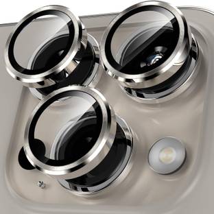UNIKWORLD Back Camera Lens Ring Guard Protector for iPhone 15 Pro Max Metal Individual Ring Cover(Grey Titanium)