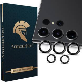 ArmourPro Back Camera Lens Ring Guard Protector for Samsung Galaxy S23 Ultra 5G, Samsung S23 Ultra 5G, Black Camera Ring