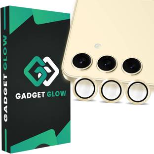 Gadget Glow Back Camera Lens Ring Guard Protector for Samsung Galaxy S24 5G, Samsung S24 5G, S24, Yellow Camera Ring Protector