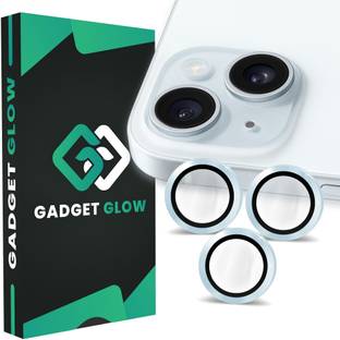 Gadget Glow Back Camera Lens Ring Guard Protector for iPhone 15, iPhone 15 Plus, Seria Blue Frame of Camera Rings