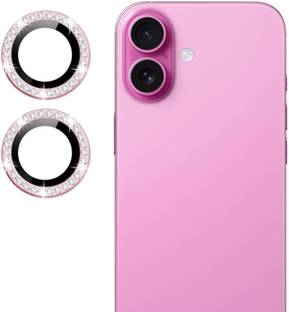 Oncraves Back Camera Lens Ring Guard Protector for Apple iPhone 16 | Diamond lens