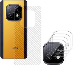 SOMTONE Back Camera Lens Glass Protector for Realme Narzo 70 Turbo 5G (CAMERA LENS PROTECTOR WITH 1 BACK CARBON FIBER SKIN)