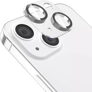 VOSKI Back Camera Lens Glass Protector for iPhone 13 Mini Camera Lens Protector Full Metalic Alloy inbuilt Ring