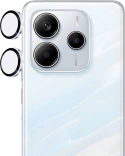 SCRENZO Back Camera Lens Ring Guard Protector for Xiaomi Redmi Note 14 5G, Silver camera Ring For Redmi Note 14