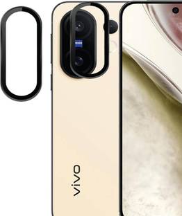 Mobeezy Back Camera Lens Glass Protector for VIVO X200 FE 5G, Back Camera Lens Ring Guard Protector Frame Glass, Black
