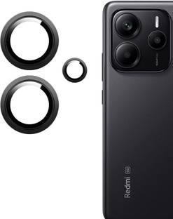 KHR Back Camera Lens Ring Guard Protector for Redmi Note 14 5G, HQ 9H Camera Glass Metal Ring Protector