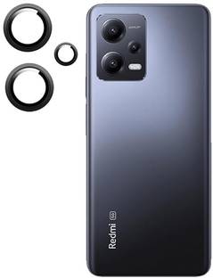 Casual Need Back Camera Lens Glass Protector for Redmi 12 (5G) 3D Premium Camera Tempered Glass (Black)