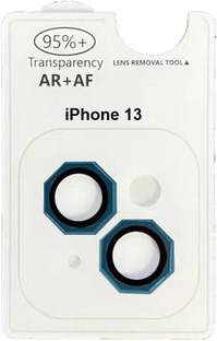 Mobilive Back Camera Lens Ring Guard Protector for Apple iPhone 13 Octagon Blue