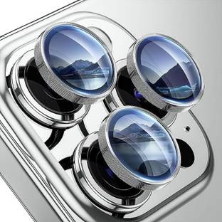 MZKART Back Camera Lens Ring Guard Protector for iPhone 16 Pro Max, iPhone 16 Pro (Silver Titanium)
