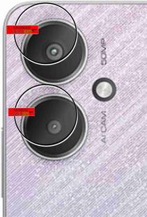 GLAMEECH Back Camera Lens Glass Protector for Redmi 13C 5G