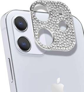 ELEF Back Camera Lens Glass Protector for iPhone 12 Metal Diamond Luxury Camera Lens Protector Glitter