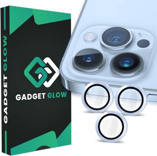 Gadget Glow Back Camera Lens Ring Guard Protector for Apple iPhone 13 Pro Max, Apple iPhone 13 Pro, Seria Blue Camera Ring