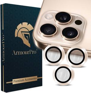 ArmourPro Back Camera Lens Ring Guard Protector for Apple iPhone 16 Pro, Apple iPhone 16 ProMax, Gold Camera Ring