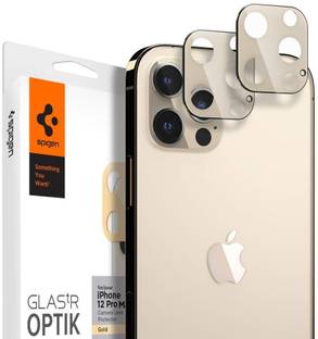 Spigen Back Camera Lens Glass Protector for iPhone 12 Pro Max (Gold)