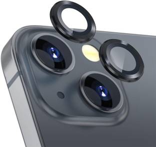 Caseworm Back Camera Lens Ring Guard Protector for iPhone 13 HD Clarity - Black