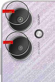 ICROMECK Back Camera Lens Glass Protector for Redmi 13C 5G