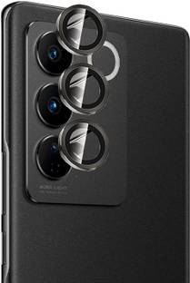 CASELIA Camera Lens Protector for VIVO V27, Vivo V27 Pro 5G Camera Lens Protector Tempered Glass Alloy Metal Individual Ring
