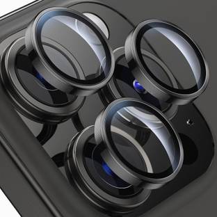 MS-Shield Back Camera Lens Ring Guard Protector for Apple iPhone 15 Pro, Black Titanium