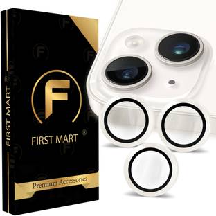 FIRST MART Back Camera Lens Ring Guard Protector for Apple iPhone 14, Apple iPhone 14 Plus, SIlver Camera Ring