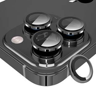 Sychelle Back Camera Lens Ring Guard Protector for Camera Lens Protector for iPhone 14PRO Black Camera Lens Protector (Pack of 3)