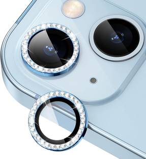 Mobilive Camera Lens Protector for iPhone 14 Camera 3D Lens ProtectorFull Coverage Diamond Stone (Pack of 1)