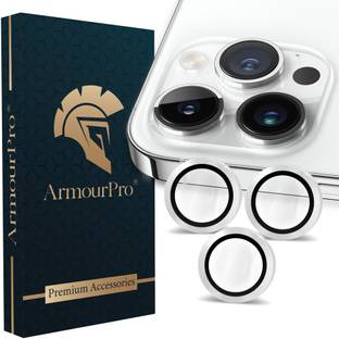 ArmourPro Back Camera Lens Ring Guard Protector for Apple iPhone 14 Pro Max, Apple iPhone 14 Pro, SIlver Camera Ring