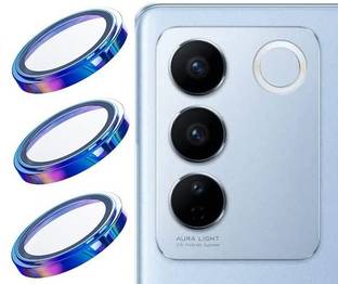 VOSKI Back Camera Lens Ring Guard Protector for Vivo V27 Pro Protector 9H Hardness, Full Coverage Metal