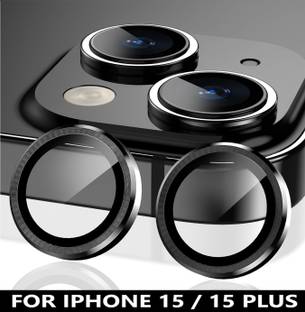 BLACK LOVIES Back Camera Lens Ring Guard Protector, Camera Lens Glass Protector for Apple iPhone 15, Apple iPhone 15 Plus
