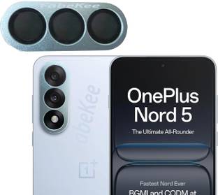 FABEKEE Back Camera Lens Ring Guard Protector for OnePlus Nord 5 Back Camera Lens Ring Guard Protector Frame Glass Blue
