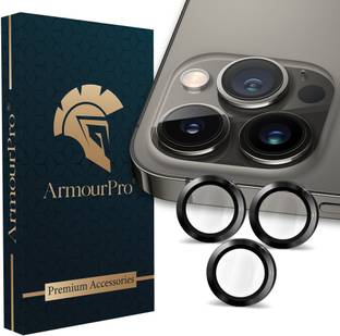 ArmourPro Back Camera Lens Ring Guard Protector for Apple iPhone 13 Pro Max, Apple iPhone 13 Pro, Black Camera Ring