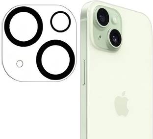 UNIKWORLD Back Camera Lens Glass Protector for iPhone 15/ 15 plus ,Ultra High Definition, Night Shooting Mode,Black Circle