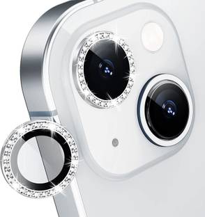 ITians Back Camera Lens Ring Guard Protector for iPhone 13 HD Clarity - Diamond Silver
