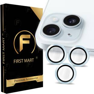FIRST MART Back Camera Lens Ring Guard Protector for Apple iPhone 15, Apple iPhone 15 Plus, Seria Blue Camera Ring
