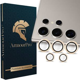 ArmourPro Back Camera Lens Ring Guard Protector for Samsung Galaxy S24 Ultra 5G, Gold Camera Ring