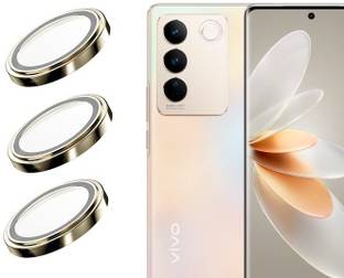 VOSKI Back Camera Lens Ring Guard Protector for Vivo V27 Camera Lens Protector 9H Hardness, Full Coverage Camera Metal Ring
