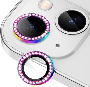 EJZATI Back Camera Lens Ring Guard Protector for iPHONE 14/14 PLUS, MULTICOLOR DIAMOND RING GUARD