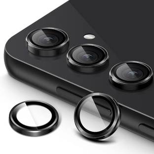 UNIKWORLD Back Camera Lens Ring Guard Protector for Samsung Galaxy A55 5G Anti Shock/Anti-Scratch/Clear/Black Camera Ring