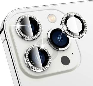 Evett Back Camera Lens Ring Guard Protector for iPhone 12 Pro Stones Diamond HD Camera Clarity